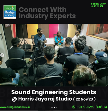 Sound Engineering Students @ Harris Jayaraj Studio